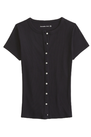 Abercrombie Ribbed Button-Through Top (Was $35) 