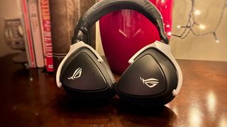 The Asus ROG Delta S wireless gaming headset front on.