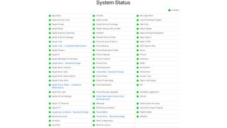Apple's iCloud service status