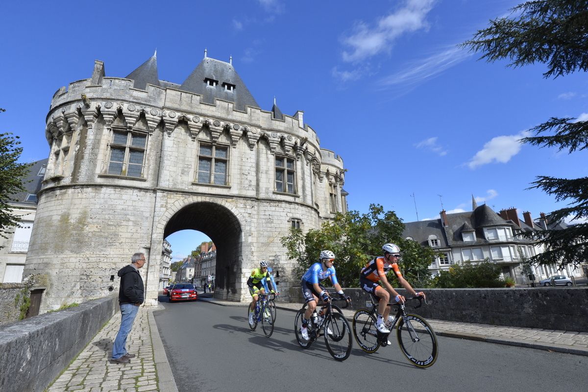 The breakaway under blue skies