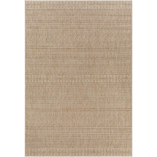 Tan rectangular area rug