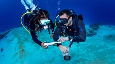 Oceanic+ Dive Housing in use underwater