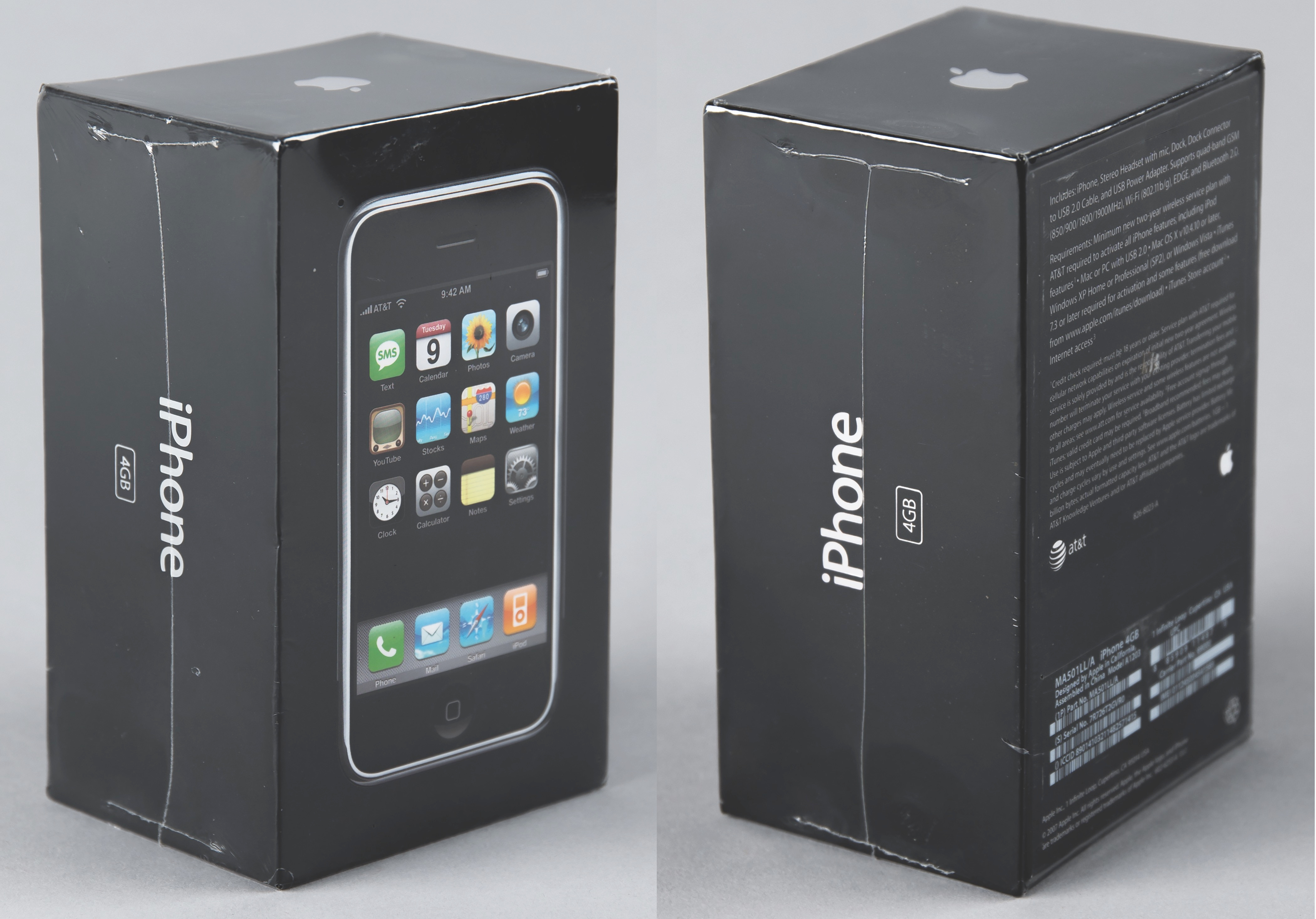 A rare example of an unopened first-generation 4 GB iPhone, 2007
