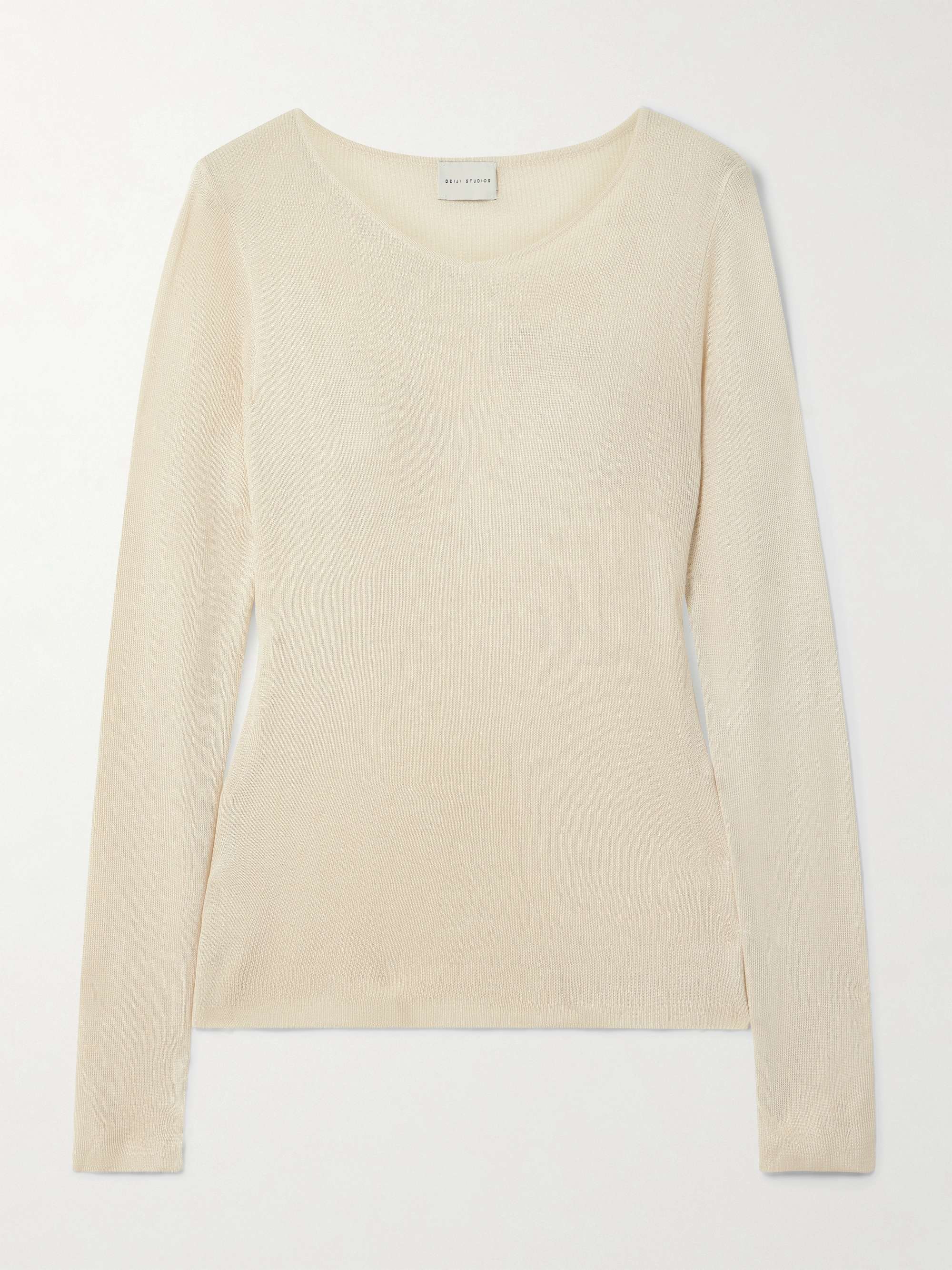 Ribbed-Knit T-Shirt