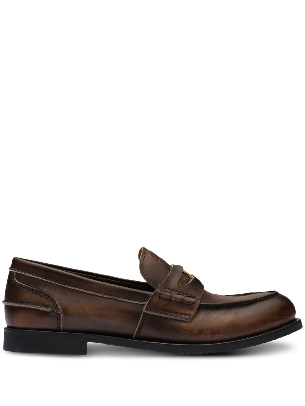 Miu Miu Leather Penny Loafers | 34.5