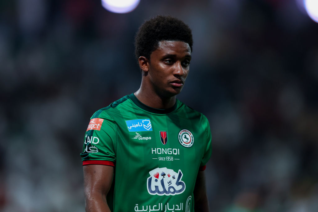 Demarai Gray of Al Ettifaq looks on during the Saudi Pro League match between Al-Ettifaq and Al Wehda at Al Ettifaq Club Stadium on April 20, 2024 in Al Dammam, Saudi Arabia.(Photo by Yasser Bakhsh/Getty Images)