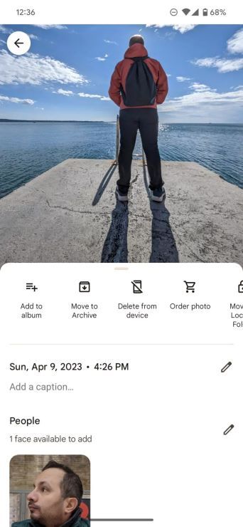 Google Photos face tagging a person by looking at the back of the head