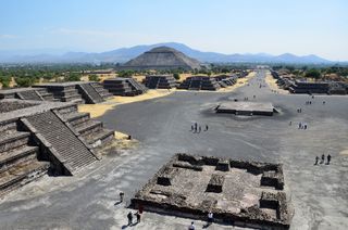 The Avenue of the Dead at Teotihuacan.