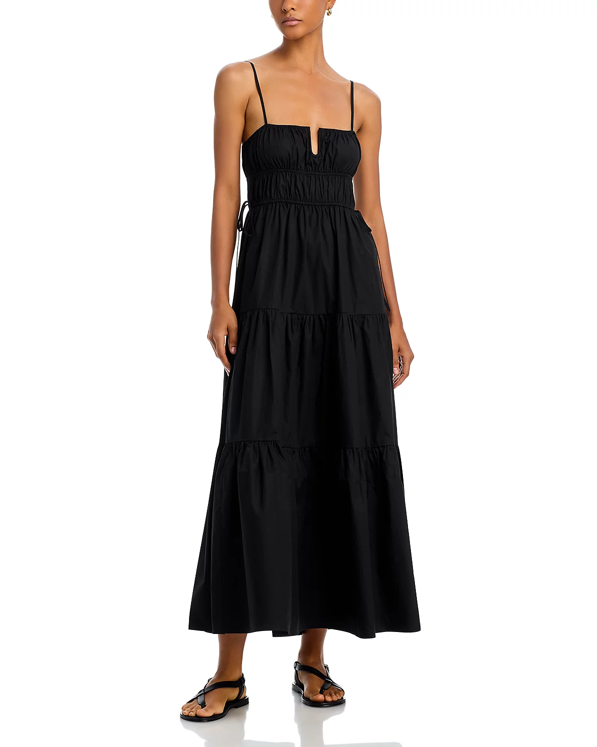 Moon River, Shirred Cotton Poplin Midi Dress (Was $114) 
