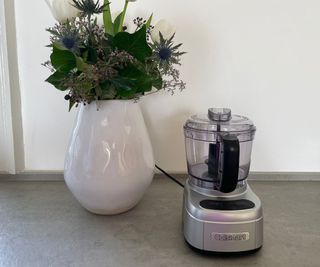 The Cuisinart Mini Prep Plus Food Processor on the counter