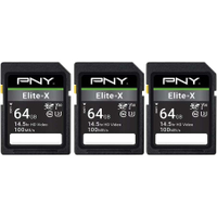 PNY 64GB ELITE-X Class Memory Card [3-Pack] |$26.99now $21.99 at Amazon