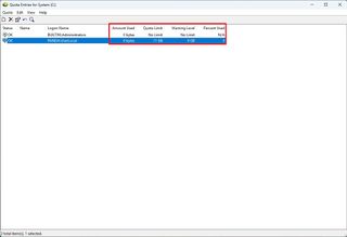 Disk Quotas monitor storage usage