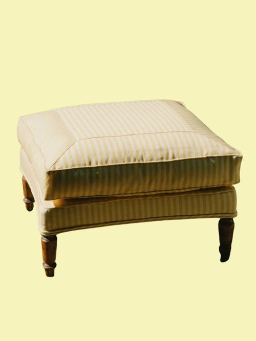 The Jelbert&rsquo;s Footstool in Coconut & Sunrise