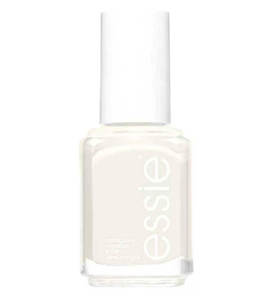 Essie Nail Polish 8 Limo Scene Warm White Cream Nude, Original High Gloss and High Covered Nail Polish 13.5ml