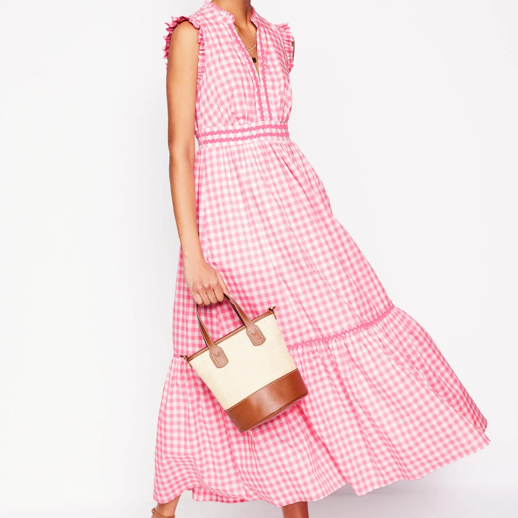 Boden Wren Tiered Midi Dress