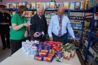 Charles has visited food banks already, concerned with those struggling