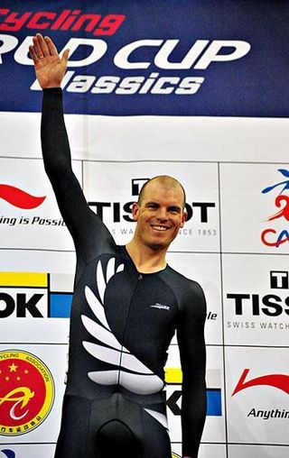 Hayden Godfrey won a scratch gold at the 2009 World Cup in Beijing.