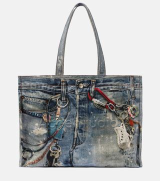 Trompe Loeil Denim Tote Bag