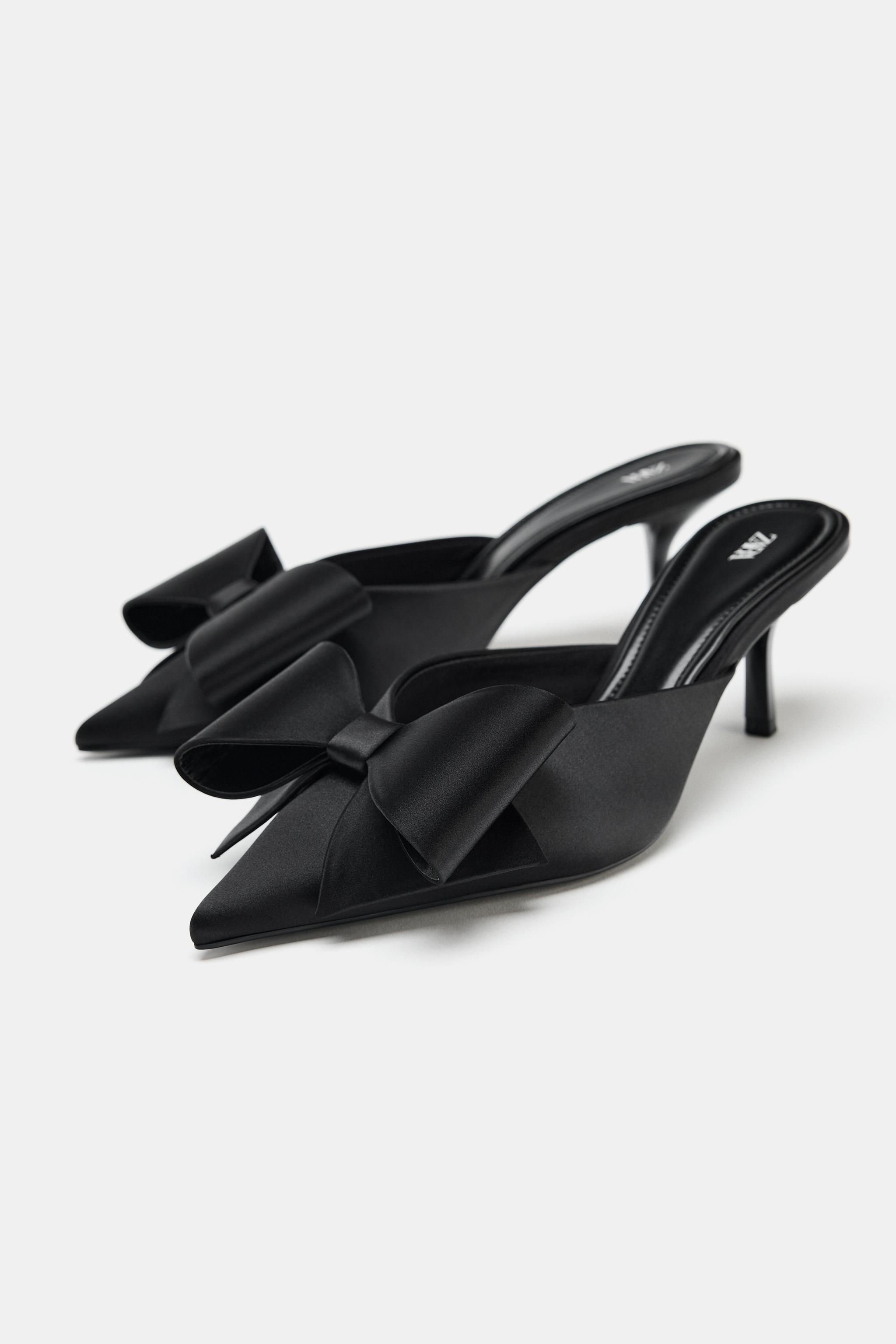 Bow Heeled Mules