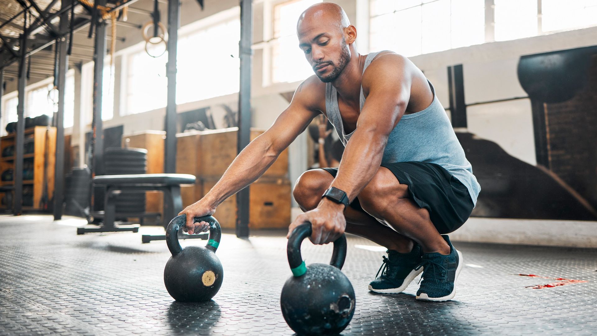 Kettlebell Workout exercise poster