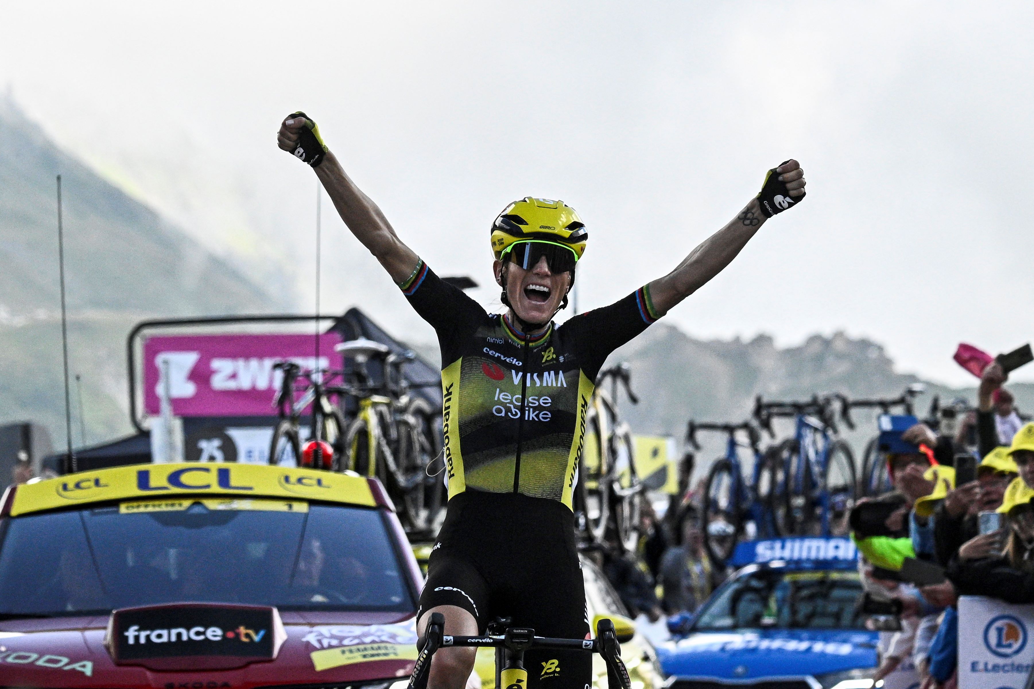 Pauline Ferrand-Prévot wins stage 8 of the Tour de France Femmes 2025.