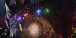 Thanos wearing Infinity Gauntlet in Infinity War