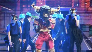 The Bull performing on The Masked Singer