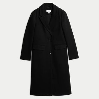 Black tailored long coat from M&S