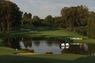 A general view back down the 18th at Houghton Golf Club - home of the Joburg Open