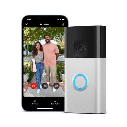 Ring Battery Video Doorbell | Diy Wireless Video Doorbell Camera With Head-To-Toe View, Hd Video, With Built-In Battery | Easy to Install (5min) | 30-Day Free Trial of Ring Protect Plan