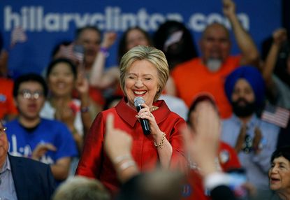 Hillary Clinton campaigns in Arizona in the Democratic primary.