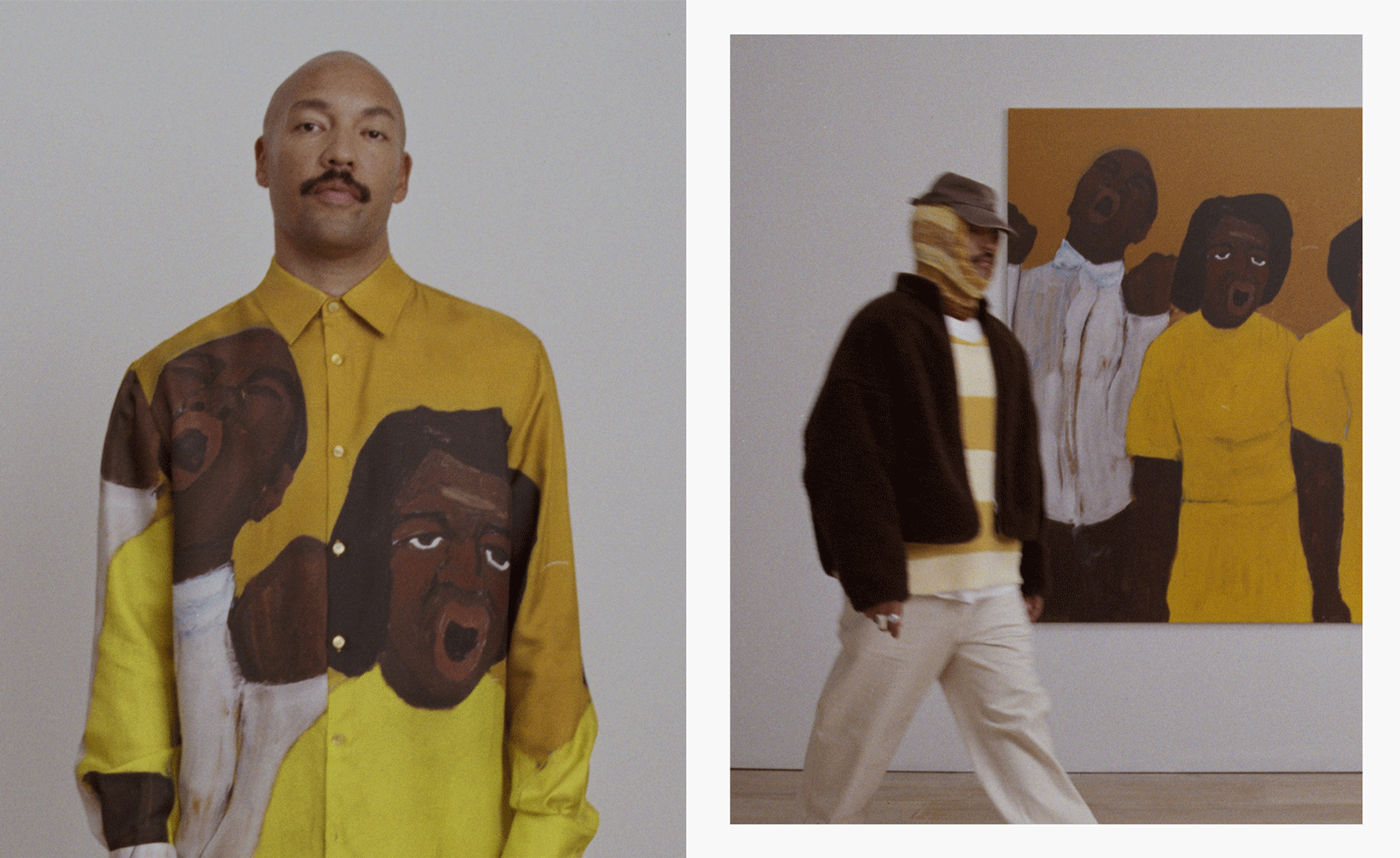 man wearing yellow and brown clothe