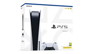 PS5 review; a photo of the PS5 Standard Edition box