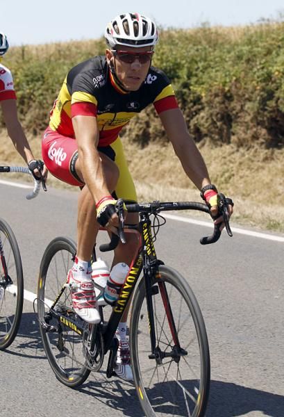 Philippe Gilbert (Omega Pharma-Lotto) in action
