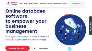 Website screenshot for TeamDesk