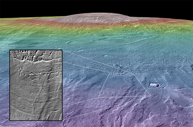 Martian Volcano Arsia Mons