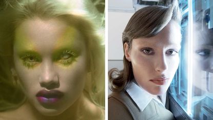Halloween make-up for mermaid and a business woman by Byredo 