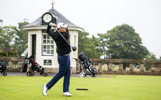 Reader Chris Walker gest things underway on the King's course at Gleneagles
