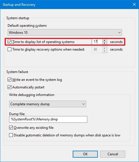 Time to display list of operating systems