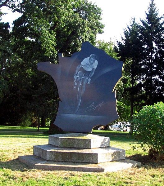 The Anquetil monument in Rouen