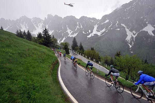 The stage featured narrow, wet descents