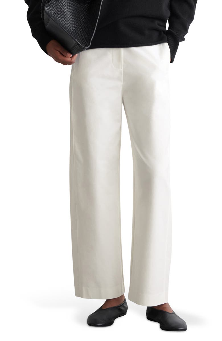 Soft Pima Cotton Barrel Leg Pants