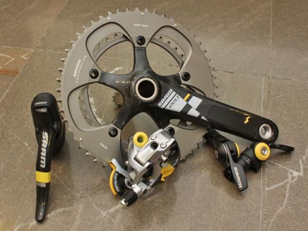 SRAM is providing certain members of the Astana team with custom finished versions of its top-end Red group.