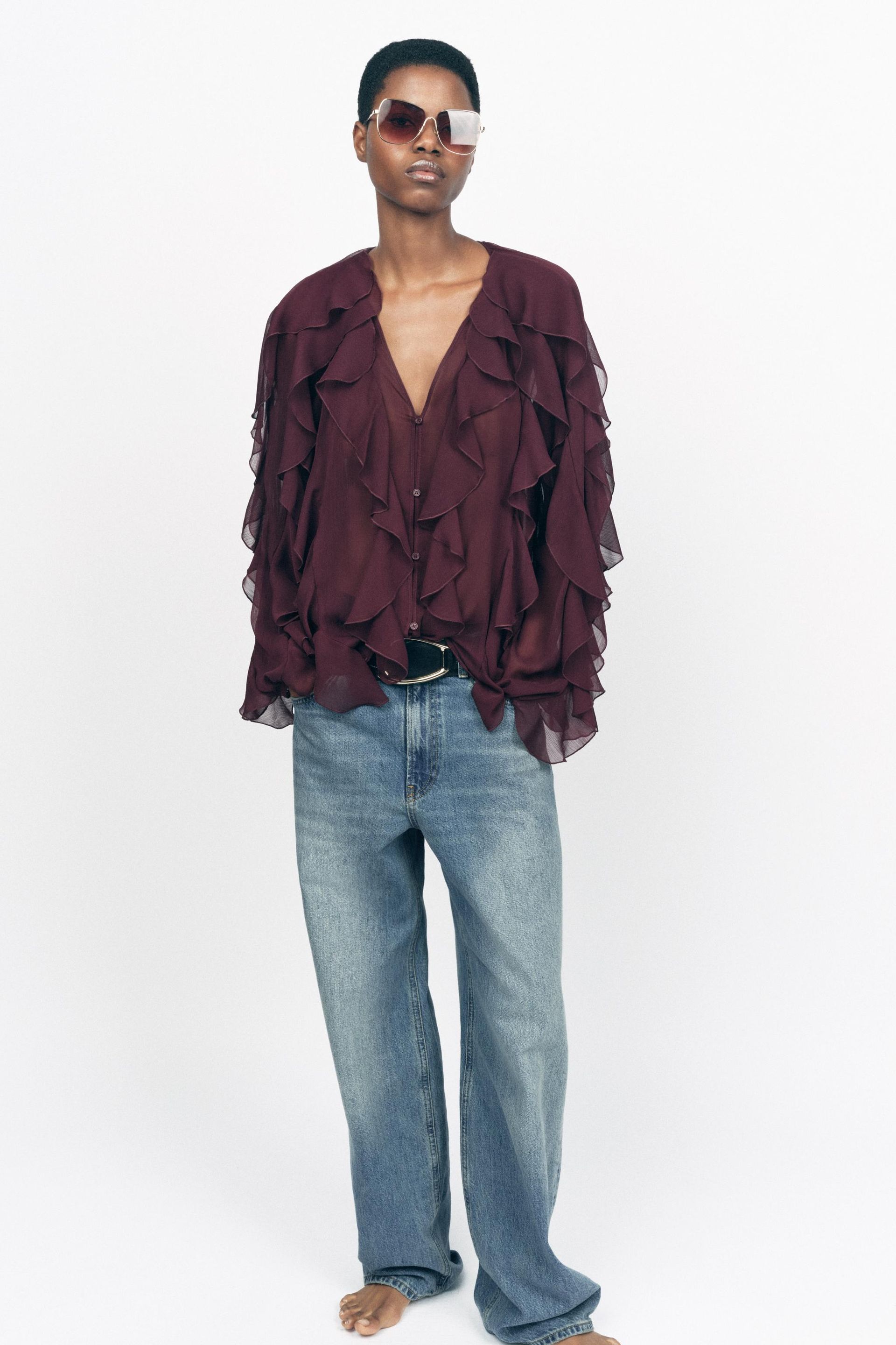 Zw Collection Blouse With Ruffles