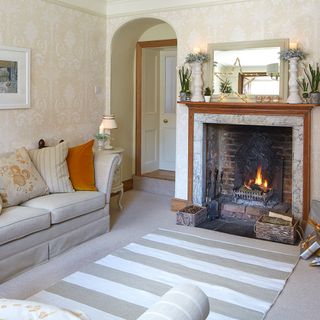 georgian semi with traditional country interiors living room