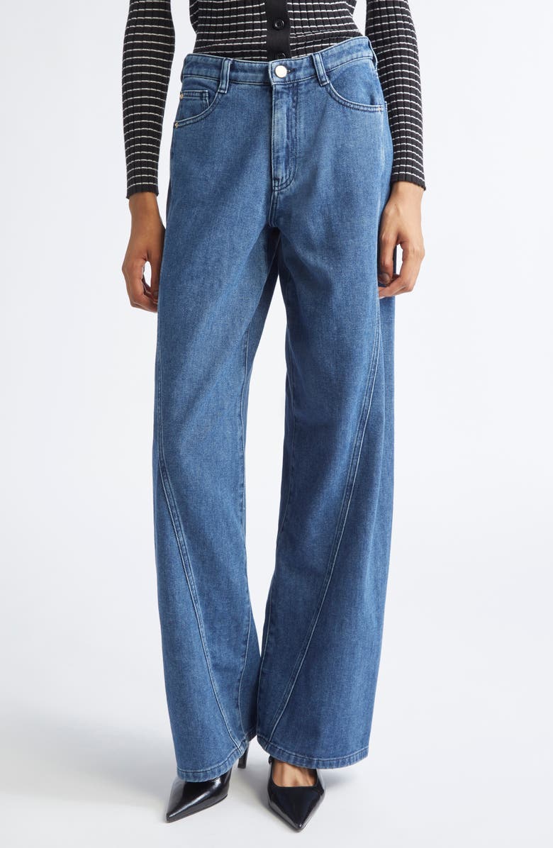 Twist Seam High Waist Barrel Leg Jeans