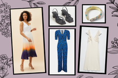 a collage showing clothes and what to wear to a christening