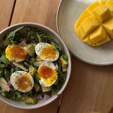 Fuelling workouts: A yoghurt bowl, Rebecca on a run, and banana and peanut butter on a bagel