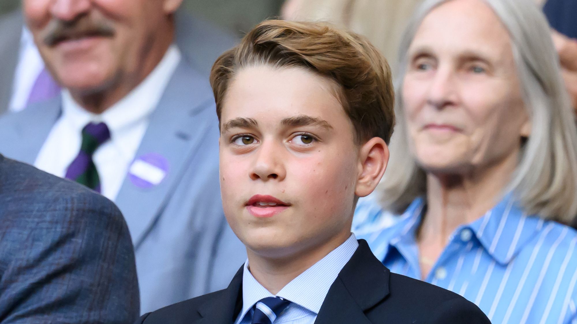 Prince George of Wales attends day fourteen of the 2026 Wimbledon Tennis Championships at All England Lawn Tennis and Croquet Club on July 12, 2026