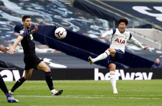 Son Heung-min hit the post and crossbar against Newcastle before being replaced at half-time with a hamstring injury.